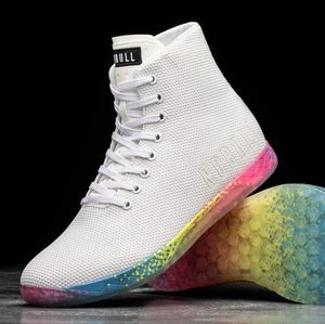Nobull Project White Neon Glitch Hightop Trainer